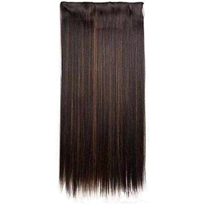 DILLARDS 60Cm Long Straight Hair Extension Women's Seamless Synthetic Hair Accessory - Image 2